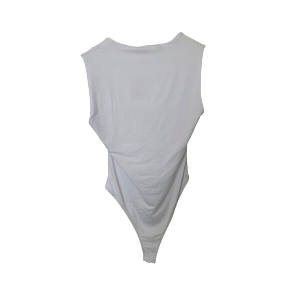 Zara White Sleeveless Square Neck Bodysuit - Picture 2 of 4